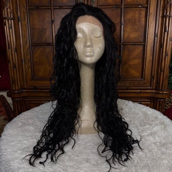 It's A Wig Broadway 30" Lace Front Wavy Color 1B Synthetic Wig - Picture 2 of 16